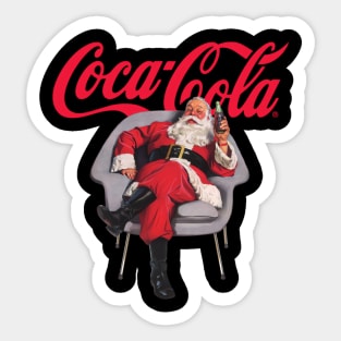 Coca Cola  Santa Holiday and Dinking Sticker